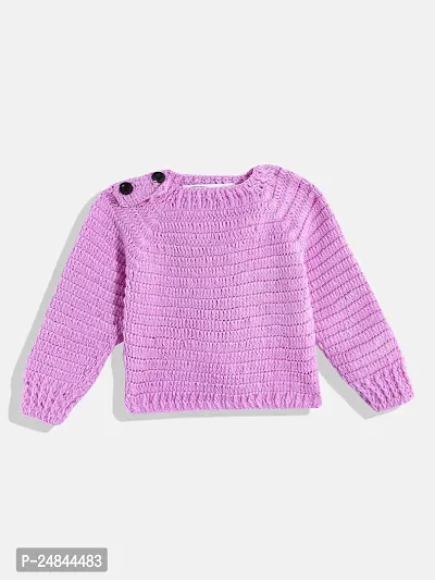 Stylish Purple Wool Sweaters For Girl