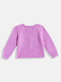 Stylish Purple Wool Sweaters For Girl-thumb1