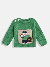 Stylish Green Wool Sweaters For Girl-thumb4