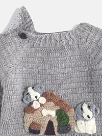 Stylish Grey Wool Sweaters For Girl-thumb2