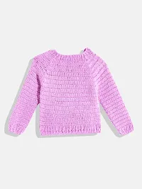 Stylish Purple Wool Sweaters For Girl-thumb1