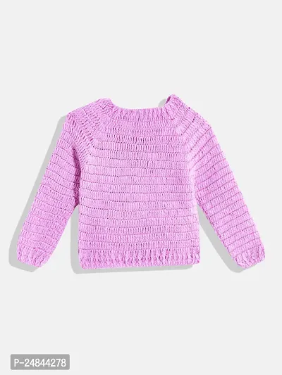 Stylish Purple Wool Sweaters For Girl-thumb2