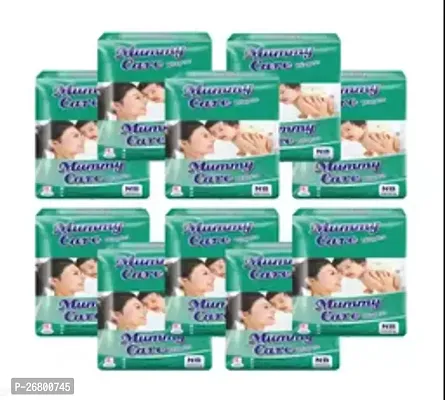 Mummy Care Baby Diaper Tape New Born 100 Pieces, Pack of 10 (10 hours absoption)