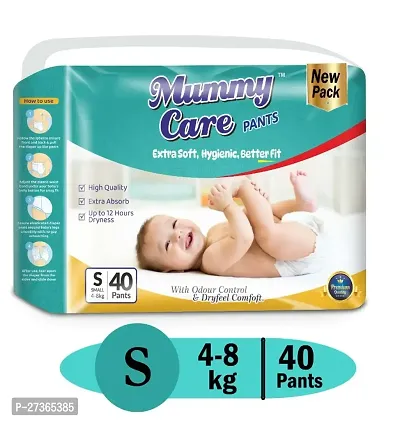 Mummy Care Extra soft Baby Diaper Pants | small Size Baby Diapers (4-8 kg) |(pack of 1) 40 pcs , Hygenic diaper | Upto 12 hours Absoprtion-thumb0