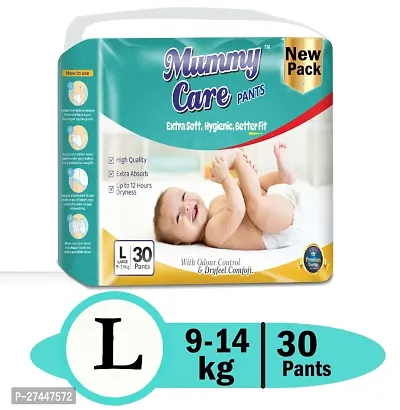 Mummy Care Extra Soft Baby Diaper Pants | Large Size Baby Diapers (9-14 kg) | Pack of 1 | 30 pcs , Gel Technology | Upto 12 hours Absoprtion