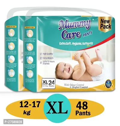 MUMMY CARE Extra soft Baby Diaper Pants | XL Size Baby Diapers (12-17 kg) |(Pack Of 2) 48 pcs , Hygenic diaper | Upto 12 hours Absoprtion