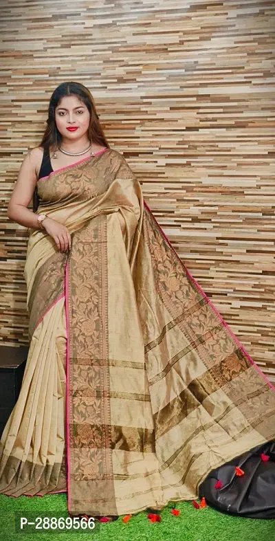 Fancy Cotton Saree With Blouse Piece For Women-thumb0