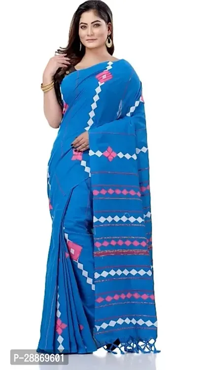 Fancy Cotton Saree With Blouse Piece For Women-thumb0