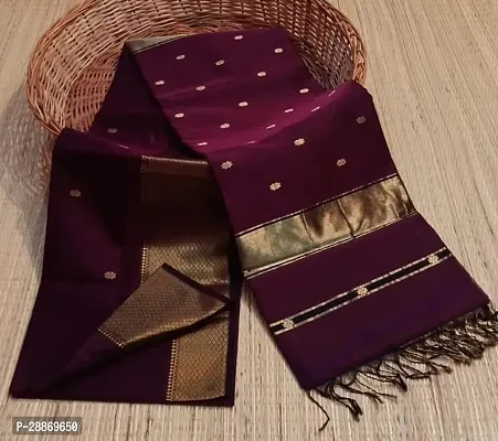 Fancy Cotton Saree With Blouse Piece For Women-thumb0