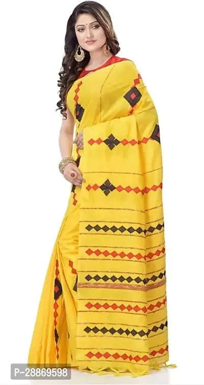 Fancy Cotton Saree With Blouse Piece For Women