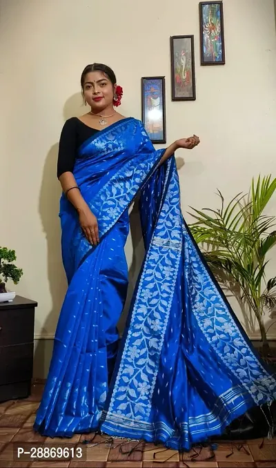 Fancy Cotton Saree With Blouse Piece For Women