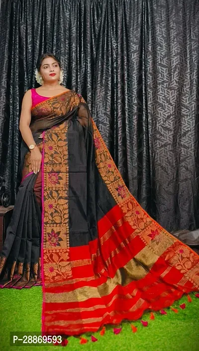 Fancy Cotton Saree With Blouse Piece For Women-thumb0