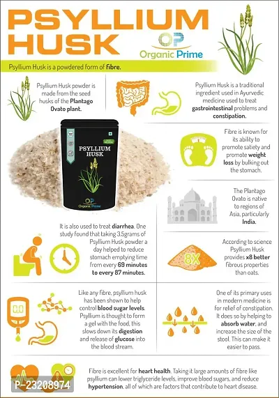 Organic Prime Psyllium Husk Powder / Isabgol Husk Powder - 100 Mesh ( sat-Isabgol Atta ) Fibre Support - 100 GM by Organic Prime-thumb4