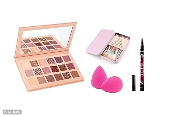 Fancy Eye Shadow Palette 18 Shade In 1 Kit Combo Set (4 Items In The Set), Shimmery  Matte Finish