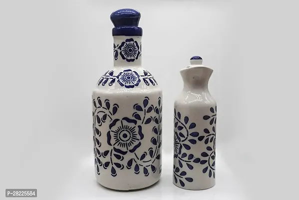 Handicrafts Ceramic Oil Dispenser 1000 ml+300ml Pack of 2-thumb2