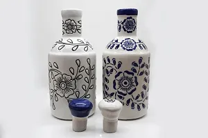 Handicrafts Ceramic Oil Dispenser 1000 ml Pack of 2-thumb1