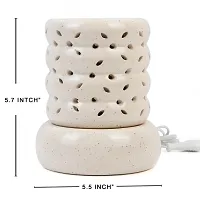 Kraftlik Handicrafts White Ceramic Heat Diffuser | Heat Aroma Diffuser | Home Decoration Showpiece Freshener-thumb2