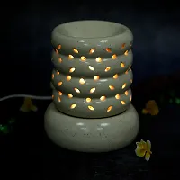 Kraftlik Handicrafts White Ceramic Heat Diffuser | Heat Aroma Diffuser | Home Decoration Showpiece Freshener-thumb3