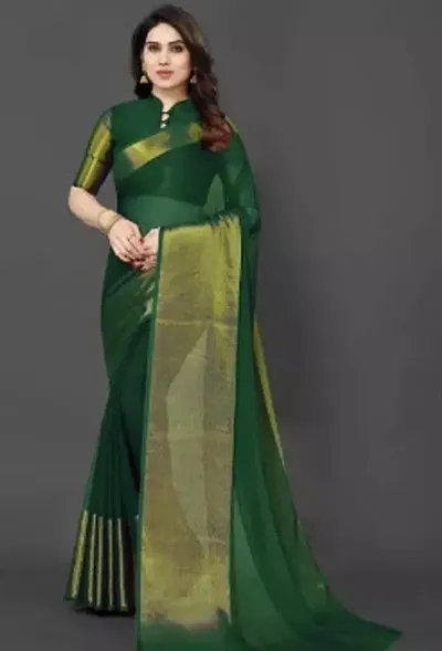 Beautiful Art Silk Saree With Blouse Piece For Women