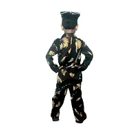 Fabulous Multicoloured Cotton Blend Self Pattern Army Costume Set For Kids-thumb1