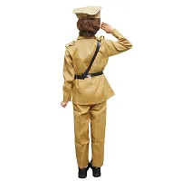 Fabulous Beige Cotton Blend Self Pattern Police Costume For Kids-thumb1