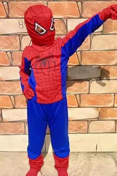 Classic Rede and Spiderman Costume For Boys