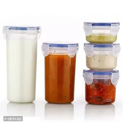 Premium Quality Lid Storage container set of 5(110 ml,160 ml,210 ml,400 ml,500 ml, Pack Of 5