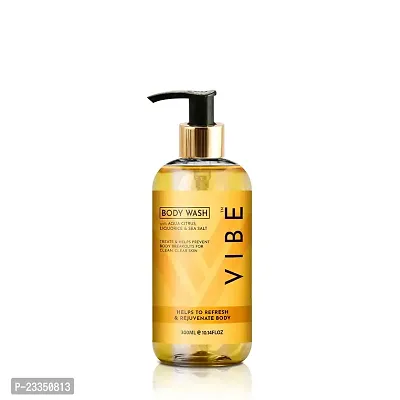 Vibe Long Lasting Hydration Natural Body Wash with Liquor Ice, Sea Salt  Aqua Citrus Body Cleanser for Men  Women | Paraben Free, Sulphate Free | Wedding, New Year Collection (300ml)