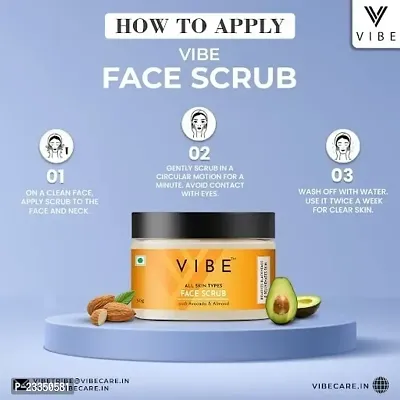 VIBE Natural Lip Balm for Women  Men (8g)  Face Scrub for Face Blackheads Remove  Rejuvenate Skin (50gm) Jumbo Pack-thumb5