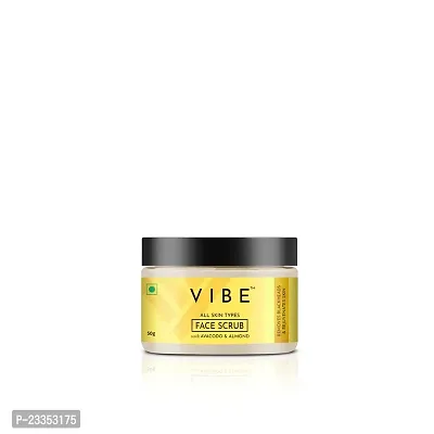 VIBE Face Scrub for Face Blackheads Remove Rejuvenate Skin | Vitamin C Oat Meal  Green Tea Face Wash for All Skin Type | Natural Face Wash for Men  Women | Scrub 50GM -Face Wash 100ML | Combo Pack-thumb2