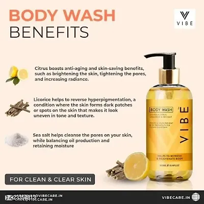 Vibe Long Lasting Hydration Natural Body Wash with Liquor Ice, Sea Salt  Aqua Citrus Body Cleanser for Men  Women | Paraben Free, Sulphate Free | Wedding, New Year Collection (300ml)-thumb2