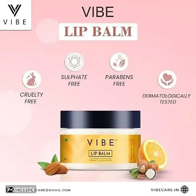 VIBE Natural Lip Balm for Women  Men Lip Care with Sweet Almond Vitamin C Shea Butter  Grapefruit Essential Oils Lip Balm for Chapped and Dry Lips (8g, Pack of 3)-thumb5