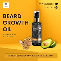 V I B E Natural Beard Growth Oil for Men and Boys - 50ml Serum with Natural Fenugreek, Avocado, Mandarin oil for Beard Care Only, Beard Oil for Patchy Beard.-thumb2