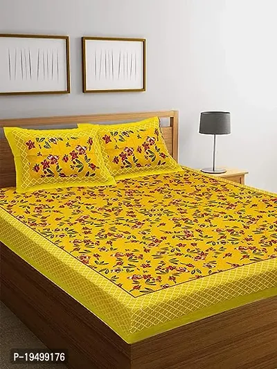 Comfortable Cotton Printed Double Bedsheet with Pillow Covers