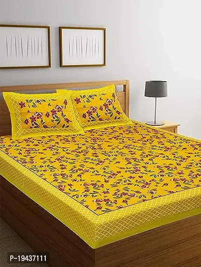 Comfortable Cotton Printed Double Bedsheet with Pillow Covers