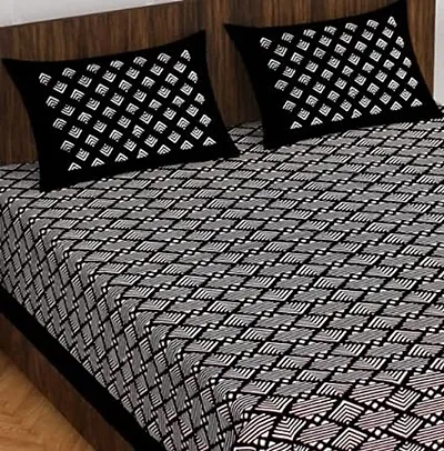 Pure Cotton Jaipuri Print Double Size Bedsheet with 2 Pillow Covers