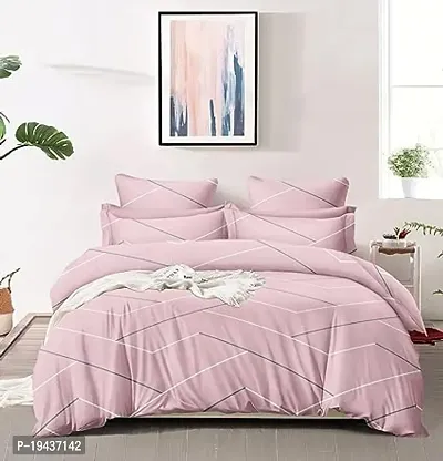 Comfortable Cotton Printed Double Bedsheet with Pillow Covers-thumb0