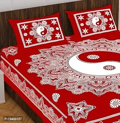 Comfortable Cotton Printed Double Bedsheet with Pillow Covers