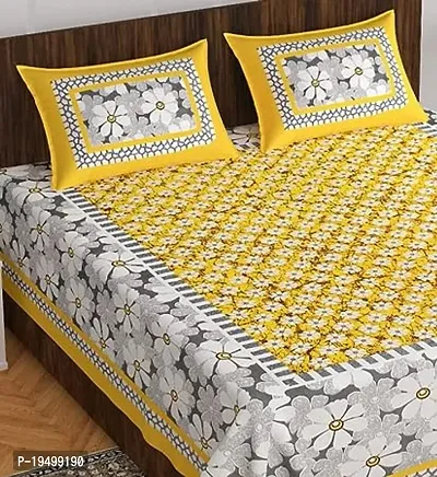 Comfortable Cotton Printed Double Bedsheet with Pillow Covers