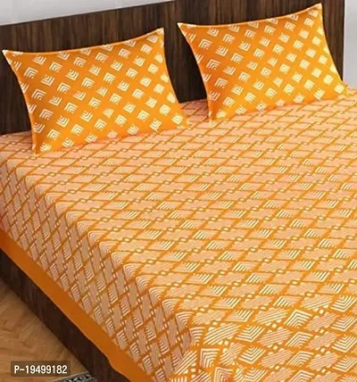 Comfortable Cotton Printed Double Bedsheet with Pillow Covers