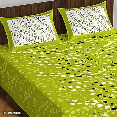 Comfortable Cotton Printed Double Bedsheet with Pillow Covers-thumb0