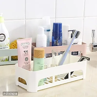 Multipurpose Wall Mount Bathroom Shelf And Rack For Home And Kitchen. Self Adhesive Sticker Support Without Drilling. (4 Bathroom Shelf, Chrome,Acrylic)-thumb5