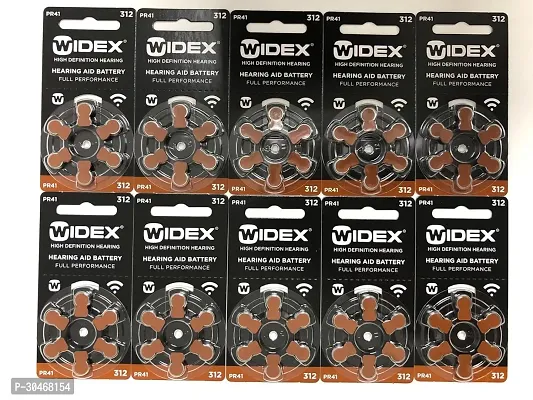 Widex P312  Battery For Hearing Aid Amplifier Machine - 10 Strips (10x6 = 60 Battery)-thumb0