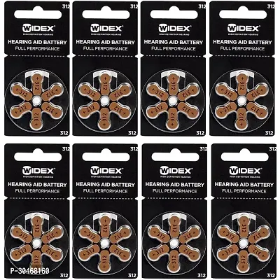 Widex P312  Battery For Hearing Aid Amplifier Machine - 8 Strips (8x6 = 48 Battery)