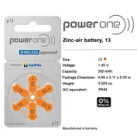 Power One P13 Battery For Hearing Aid Amplifier Machine - 1 Strips (1x6 = 6 Batteries)-thumb3