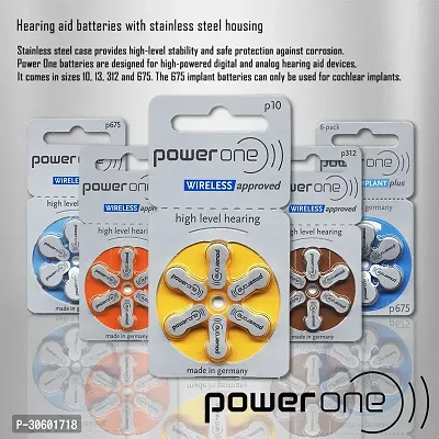 Power One P13 Battery For Hearing Aid Amplifier Machine - 7 Strips (7x6 = 42 Batteries)-thumb2