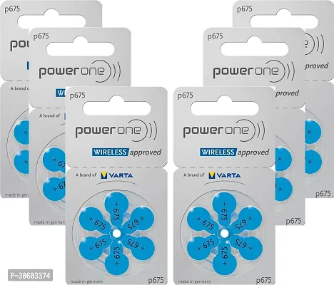 Power One P675 Battery For Hearing Aid Amplifier Machine - 6 Strips (6x6 = 36 Batteries)-thumb0