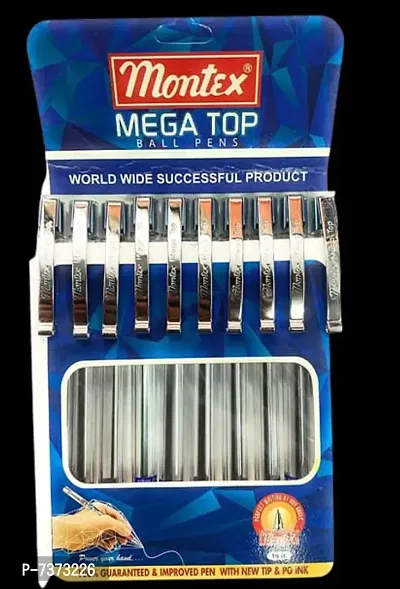 Mega Grip Fine Tip BLUE Ball Pens (Pack of 10)-thumb0