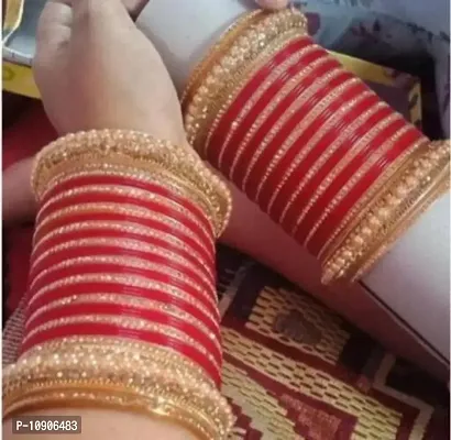 Bangle Punjabi Style Wedding Fashion Jewellery Chuda Set for Girls  Women Pack of 1.-thumb0