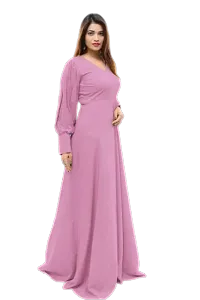 Trendy Flared Plain Gown-thumb1